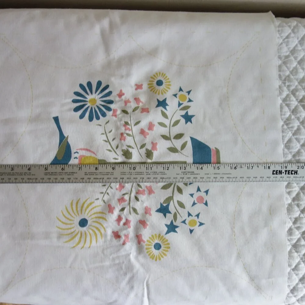 Lot of 6 Vtg 1986 Fabric Square Pillow Blocks by CATHY NEEDLECRAFT